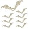 Yoohey Hitefu Yoohey 8 Pack 25 64mm Drawer Pull Handles Vintage Cabinet Knobs Shabby Chic Pull Handles European Style Antique Cream White Dresser Drawer Knob White Gold Edge