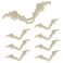 Yoohey Hitefu Yoohey 8 Pack 25 64mm Drawer Pull Handles Vintage Cabinet Knobs Shabby Chic Pull Handles European Style Antique Cream White Dresser Drawer Knob White Gold Edge
