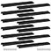 Qjaiune Black Back Mount Finger Edge Pull 300mm118 Aluminum Hidden Handle Concealed Tab Pulls for Home Kitchen Living Room Door Drawer Cabinet 12Pcs