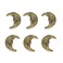 Zeckos Set of 6 Gold Finish Cast Iron Crescent Moon Face Drawer Pulls Decorative Cabinet Knobs for Celestial Dcor Each 2 Inches High Mystical Elegance