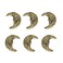 Zeckos Set of 6 Gold Finish Cast Iron Crescent Moon Face Drawer Pulls Decorative Cabinet Knobs for Celestial Dcor Each 2 Inches High Mystical Elegance