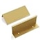 goldenwarm 10 Pack Gold Finger Edge Pulls Drawer Finger Pulls Champagne Gold Kitchen Hardware Handles Bedroom Dresser Drawers3in Hole Center