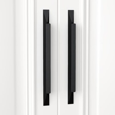 Peaha 10 Pack 614 inch Long Cabinet Handles Black Handles for Cabinets Black Drawer Pulls Modern Cabinet Pulls
