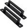 Westablize 12 Pack 5 Inch 128 mm Matte Black Square Cabinet Handles with Base Plate Aluminum Cabinet Pulls Drawer Pulls Sliding Door Pulls Black Cabinet Handles