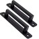 Westablize 12 Pack 5 Inch 128 mm Matte Black Square Cabinet Handles with Base Plate Aluminum Cabinet Pulls Drawer Pulls Sliding Door Pulls Black Cabinet Handles