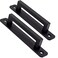 Westablize 12 Pack 5 Inch 128 mm Matte Black Square Cabinet Handles with Base Plate Aluminum Cabinet Pulls Drawer Pulls Sliding Door Pulls Black Cabinet Handles