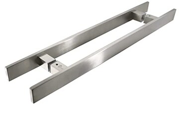 TOGU TG6018 18 inches Solid Standoffs HeavyDuty Commercial Grade304 Stainless Steel Push Pull Door HandleBarn Door Pull HandleGlass Pulls Full Brushed Stainless Steel Finish