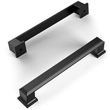 Amerdeco 10 Pack Matte Black 5 Inch128mm Hole Centers Kitchen Cabinet Pulls Cabinet Hardware Kitchen Handles for Cabinets Cupboard Handles Drawer Pulls