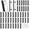 Barydat 50 Pack Self Stick Push Pull Helper Stick on Drawer Pulls ABS Plastic Adhesive Door Cabinet Handles Peel and Sticks Cabinet Handles for Kitchen Sliding Door FurnitureBlack