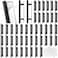 Barydat 50 Pack Self Stick Push Pull Helper Stick on Drawer Pulls ABS Plastic Adhesive Door Cabinet Handles Peel and Sticks Cabinet Handles for Kitchen Sliding Door FurnitureBlack