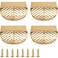RZDEAL Solid Brass Edge Pulls for Cabinets Brushed Gold Leaf Knobs and Pulls for Dresser Drawers 4 Overall Length23860mm