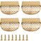 RZDEAL Solid Brass Edge Pulls for Cabinets Brushed Gold Leaf Knobs and Pulls for Dresser Drawers 4 Overall Length23860mm