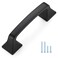 Ravinte Solid 3 Inch Square Foot Cabinet Pulls Matte Black Arch Pull Kitchen Cabinet Handles Black Drawer Pulls Flat Black Cabinet Hardware10 Pack