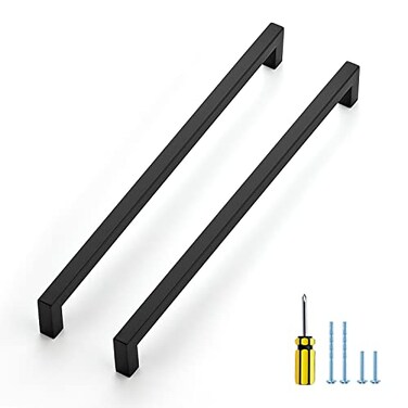 Ravinte 10 Pack Black Cabinet Pulls 1113 Inch Square Kitchen Cabinet Handles Matte Black Kitchen Hardware for Drawer Pulls Drawer Handles Come with Screwdriver