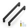 Ravinte 25 Pack Square Cabinet Pulls 712 Inch Black Kitchen Cabinet Handles Matte Black Kitchen Hardware for Drawer Pulls Drawer Handles Come with Screwdriver