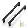 Ravinte 20 Pack Black Cabinet Pulls 8 Inch Square Kitchen Cabinet Handles Matte Black Kitchen Hardware for Drawer Pulls Drawer Handles Come with Screwdriver