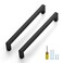 Ravinte 20 Pack Black Cabinet Pulls 8 Inch Square Kitchen Cabinet Handles Matte Black Kitchen Hardware for Drawer Pulls Drawer Handles Come with Screwdriver