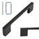 KOOFIZO Wide Foot Cabinet Bar Pull Black Modern Solid Handle 38 Inch96mm Screw Spacing 10Pack for Kitchen Cupboard Door Bedroom Dresser Drawer Bathroom Wardrobe Hardware