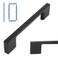 KOOFIZO Wide Foot Cabinet Bar Pull Black Modern Solid Handle 38 Inch96mm Screw Spacing 10Pack for Kitchen Cupboard Door Bedroom Dresser Drawer Bathroom Wardrobe Hardware