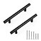 Probrico 30 Pack Hole Centers 334inch Matte Black Kitchen Cabinet Handles Stainless Steel Dresser Drawer Pulls Modern T Bar 6inch Length Pull Handle for Closet