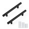 Probrico 30 Pack Hole Centers 334inch Matte Black Kitchen Cabinet Handles Stainless Steel Dresser Drawer Pulls Modern T Bar 6inch Length Pull Handle for Closet