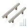 JOY DECOR 30 Pack 5 Inch Cabinet Pulls 3 Inch 76mm Hole Center Stainless Steel Drawer Handles for Kitchen Cabinets Cupboard Wardrobe Brushed Nickel Silver