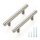 JOY DECOR 30 Pack 5 Inch Cabinet Pulls 3 Inch 76mm Hole Center Stainless Steel Drawer Handles for Kitchen Cabinets Cupboard Wardrobe Brushed Nickel Silver