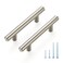 JOY DECOR 30 Pack 5 Inch Cabinet Pulls 3 Inch 76mm Hole Center Stainless Steel Drawer Handles for Kitchen Cabinets Cupboard Wardrobe Brushed Nickel Silver