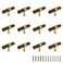 Tsnamay Drawer 23660mm Pulls Brass Walnut Kitchen Wardrobe Cabinet Hardware Pull Handle Single Hole with Screw 12Pcs