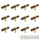 Tsnamay Drawer 23660mm Pulls Brass Walnut Kitchen Wardrobe Cabinet Hardware Pull Handle Single Hole with Screw 12Pcs