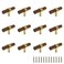 Tsnamay Drawer 23660mm Pulls Brass Walnut Kitchen Wardrobe Cabinet Hardware Pull Handle Single Hole with Screw 12Pcs