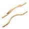 Goo-Ki GooKi Low Profile Brushed Brass Cabinet Pulls Double Hole Centers385 Zinc Alloy Handle for Drawer Cupboard Wardrobe6 Packed