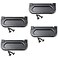 LC LICTOP 29 Inch Flush Pull Ring Handles 4 Pcs Hidden Recessed Furniture Grip Drawers Cabinet Flush Ring Sliding Door Pull Handle Metal Matt Black