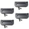 LC LICTOP 29 Inch Flush Pull Ring Handles 4 Pcs Hidden Recessed Furniture Grip Drawers Cabinet Flush Ring Sliding Door Pull Handle Metal Matt Black