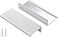 Peaha 10 Pack Kitchen Cabinet Handles 3 inch Brushed Nickel Pulls for Dresser Drawers Door Edge Finger Pull Hardware