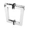 Top Hardware Stainless Steel 304 Grade Tubular Back to Back Shower Door Pull Handle 6Inch Square Mirror Chrome Finish SSSP152M