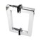 Top Hardware Stainless Steel 304 Grade Tubular Back to Back Shower Door Pull Handle 6Inch Square Mirror Chrome Finish SSSP152M