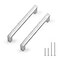 Probrico 10 Pack Hole Centers 5 inch Brushed Nickel Kitchen Cabinet HandlesSquare Corner Bar Drawer PullsStainless Steel Dresser Pull Handle 55inch Length