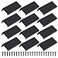Lystaii 12pcs Black Mount Finger Edge Pull Handles 80mm315 Aluminum Concealed Handle Cabinets Drawers Handle Tab for Home Kitchen Door Drawer Cabinet Knobs Wardrobe Pulls