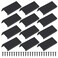Lystaii 12pcs Black Mount Finger Edge Pull Handles 80mm315 Aluminum Concealed Handle Cabinets Drawers Handle Tab for Home Kitchen Door Drawer Cabinet Knobs Wardrobe Pulls