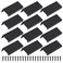 Lystaii 12pcs Black Mount Finger Edge Pull Handles 80mm315 Aluminum Concealed Handle Cabinets Drawers Handle Tab for Home Kitchen Door Drawer Cabinet Knobs Wardrobe Pulls