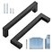 Ravinte Black Cabinet Pulls 5 Inch Square Kitchen Cabinet Handles Modern Hardware for Kitchen Cabinets Cupboard with Drill Mounting Template 20 Pack