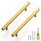 Ravinte 30 Pack Gold Cabinet Handles 638 Inch Brushed Brass Square Cabinet Pulls Gold Hardware for Kitchen Cabinets 845 Inch Total Length