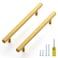 Ravinte 30 Pack Gold Cabinet Handles 638 Inch Brushed Brass Square Cabinet Pulls Gold Hardware for Kitchen Cabinets 845 Inch Total Length