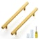 Ravinte 30 Pack Gold Cabinet Handles 638 Inch Brushed Brass Square Cabinet Pulls Gold Hardware for Kitchen Cabinets 845 Inch Total Length