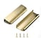 Satanga Edge Finger Tab Pulls for Cabinets Invisible Kitchen Concealed Aluminum Flat Hidden Drawer Pull Easy to Install Pack of 5 Brushed Brass 6inch 150mm Overall Length