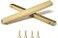 Satanga Brushed Brass Edge Finger Tab Pull for Cabinets Kitchen Concealed Aluminum Bathroom Closet Handles Bar Drawer pulls 10Pack 1181inch 300mm Overall Length Easy to Install