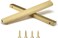 Satanga Brushed Brass Edge Finger Tab Pull for Cabinets Kitchen Concealed Aluminum Bathroom Closet Handles Bar Drawer pulls 10Pack 1181inch 300mm Overall Length Easy to Install