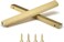 Satanga Brushed Brass Edge Finger Tab Pull for Cabinets Kitchen Concealed Aluminum Bathroom Closet Handles Bar Drawer pulls 10Pack 1181inch 300mm Overall Length Easy to Install