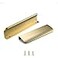 Satanga Edge Finger Pull for cabinets Kitchen Concealed Drawer pulls Aluminum Hidden Door Handle for Home 10 Pack Modern Brushed Brass 472 Overall Length Easy Installation